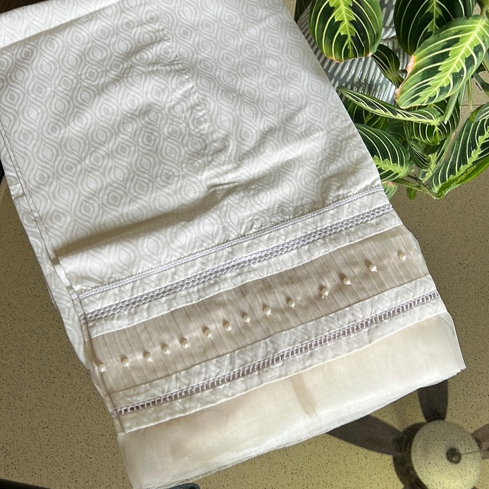 Straight wide leg pant cotton